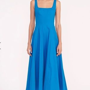 Staud WELLS DRESS ISLAND BLUE